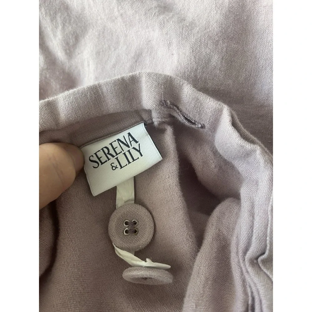 Serena And Lily Twin Size LINEN Duvet Cover And Sham. Dusty Rose, Lilac. Bedding - Picture 4 of 5